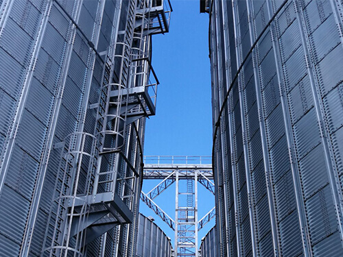 Ladder System & Rest Platforms of galvanized grain bin