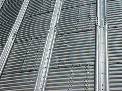 Stiffeners of galvanized grain bin