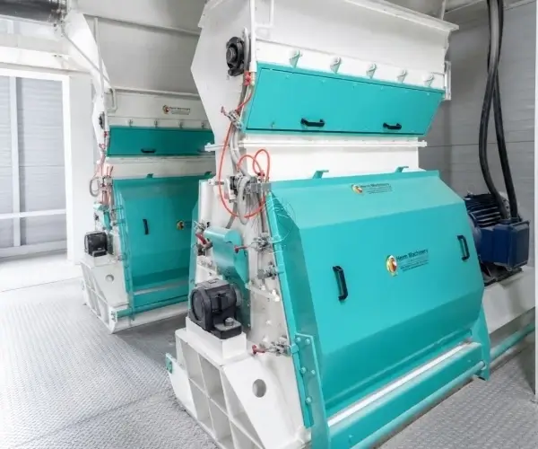 HERM hammer mills inside a feed processing plant