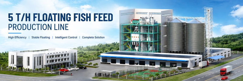 Five_Ton_Per_Hour_Floating_Fish_Feed_Production_Line_With_Silos_And_Intelligent_Control_System